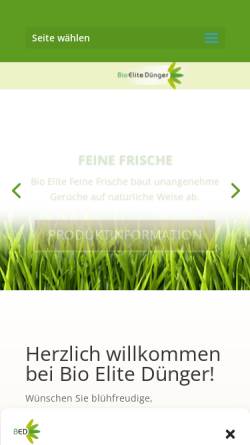 Vorschau der mobilen Webseite bio-elite-duenger.de, BED Bio Elite Dünger e.K.