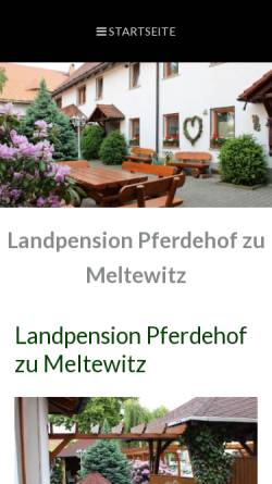 Vorschau der mobilen Webseite www.pferdehof-meltewitz.de, Pferdehof zu Meltewitz