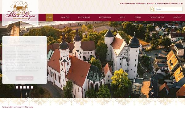 Vorschau von www.schloss-wurzen.de, Schloss Wurzen - Hotel und Restaurant