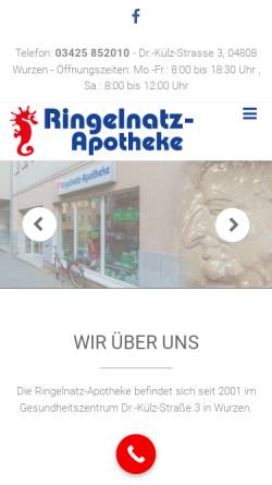 Vorschau der mobilen Webseite www.ringelnatz-apotheke.de, Ringelnatz-Apotheke