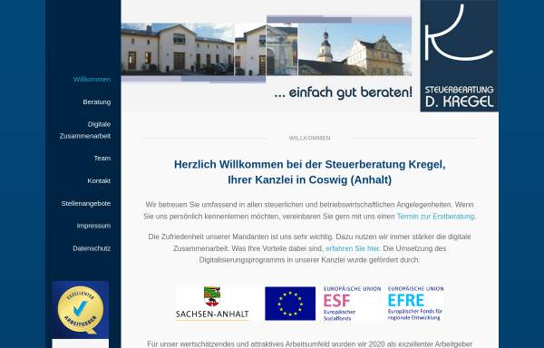 Vorschau von www.steuerberatung-kregel.de, Steuerberatung Kregel