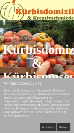 Vorschau der mobilen Webseite www.kuerbisdomizil.de, Kürbis-Schmidt