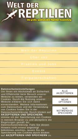 Vorschau der mobilen Webseite welt-der-reptilien-der-zoo.de, Welt der Reptilien - Der Zoo