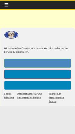 Vorschau der mobilen Webseite tierarztpraxis-fercho.de, Tierarztpraxis Fercho