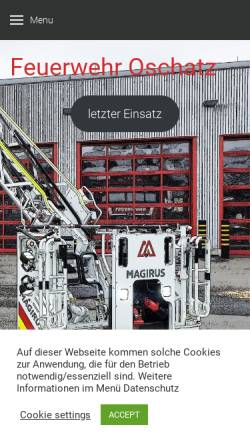 Vorschau der mobilen Webseite ffw-oschatz.de, Freiwillige Feuerwehr Oschatz