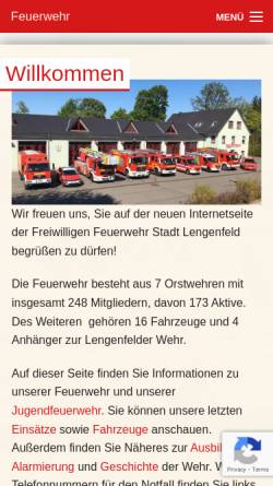 Vorschau der mobilen Webseite feuerwehr-lengenfeld.de, Feuerwehr Lengenfeld