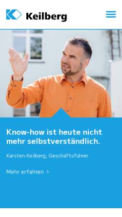 Vorschau der mobilen Webseite www.keilberg.de, Keilberg Gebäudesanierungs GmbH & Co. KG