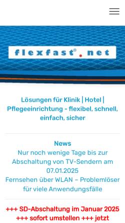 Vorschau der mobilen Webseite www.flexfast.net, Flexfast GmbH