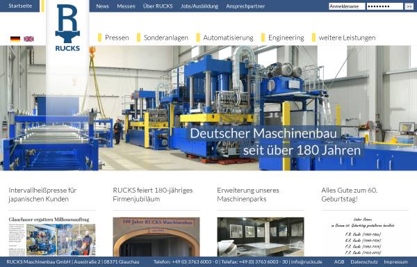 Vorschau von www.rucks.de, Rucks Maschinenbau GmbH