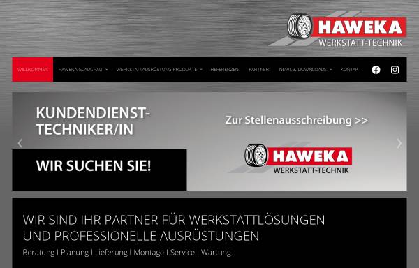 Vorschau von www.haweka-glauchau.de, HAWEKA Werkstatt-Technik Glauchau GmbH