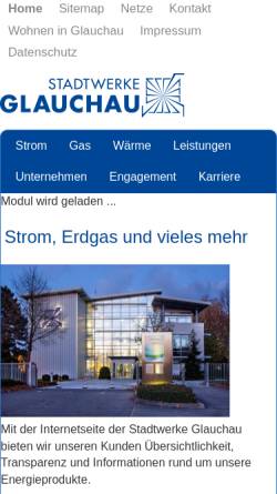 Vorschau der mobilen Webseite www.stadtwerke-glauchau.de, Stadtwerke Glauchau