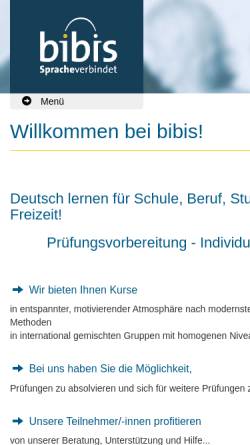 Vorschau der mobilen Webseite www.bibisnet.de, Bildungswerk des Bielefelder Schulvereins e.V. (BiBiS)