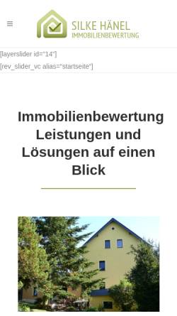 Vorschau der mobilen Webseite www.immobilienbewertung.ws, Immobilienbewertung Silke Hänel