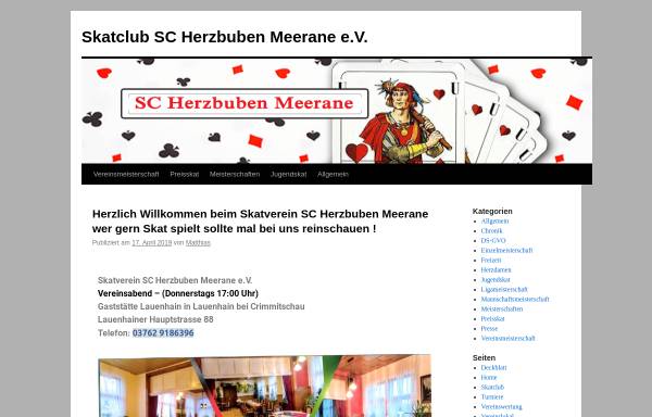 Vorschau von www.herzbuben-meerane.de, Skatclub Herzbuben Meerane