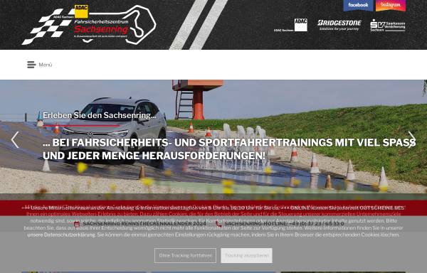 Vorschau von www.sachsenring.de, Verkehrssicherheitszentrum Sachsenring