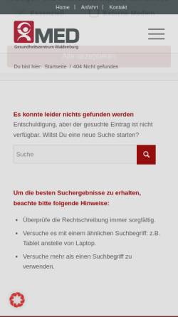 Vorschau der mobilen Webseite www.gesundheitszentrum-waldenburg.de, Praxis für Zahnheilkunde | Ulrike Dost