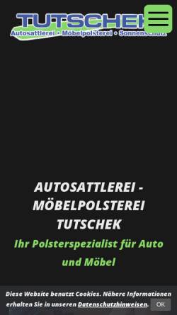 Vorschau der mobilen Webseite www.autosattlerei-tutschek.de, Autosattlerei Tutschek