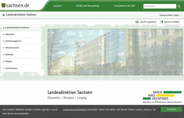 Vorschau von www.lds.sachsen.de, Landesdirektion Sachsen