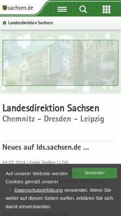 Vorschau der mobilen Webseite www.lds.sachsen.de, Landesdirektion Sachsen