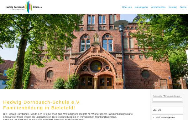 Vorschau von www.hedwig-dornbusch-schule.de, Familienbildungsstätte Hedwig-Dornbusch Schule e.V.