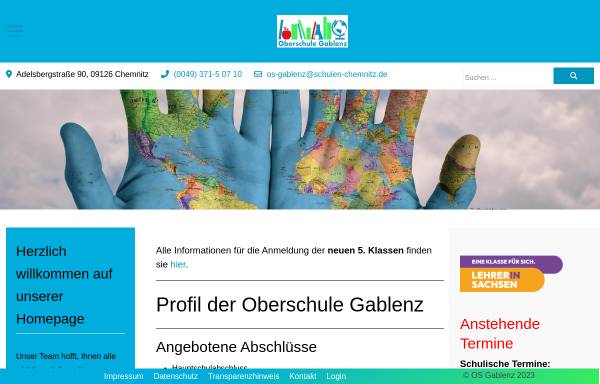 Vorschau von www.os-gablenz.de, Oberschule Gablenz
