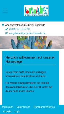 Vorschau der mobilen Webseite www.os-gablenz.de, Oberschule Gablenz