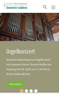 Vorschau der mobilen Webseite andreas.kirche-chemnitz.de, St.-Andreas-Kirchgemeinde