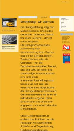 Vorschau der mobilen Webseite www.freund-dach.com, Dachdeckerwerkstätten Freund GmbH & Co. KG