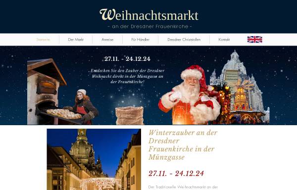 Vorschau von www.weihnachtsmarkt-dresden.de, Dresden Weihnachtsmarkt in der Münzgasse