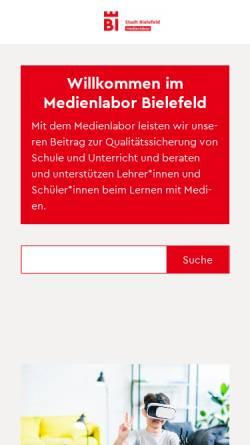 Vorschau der mobilen Webseite mebie.de, Medienzentrum Bielefeld
