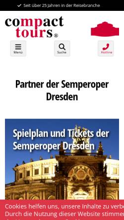 Vorschau der mobilen Webseite www.oper-dresden.de, Compact tours incentives und incoming GmbH