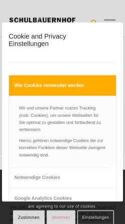 Vorschau der mobilen Webseite www.schulbauernhof-ummeln.de, Schulbauernhof Ummeln