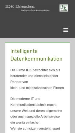 Vorschau der mobilen Webseite www.idk-dresden.de, IDK Dresden