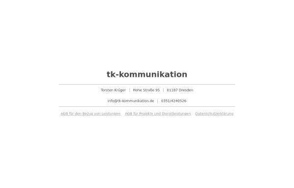 Vorschau von www.tk-kommunikation.de, TK-Kommunikation