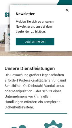 Vorschau der mobilen Webseite www.dwsi.de, Dresdner Wach- und Sicherungs-Institut GmbH