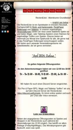 Vorschau der mobilen Webseite reckenecke.de, ReckenEcke