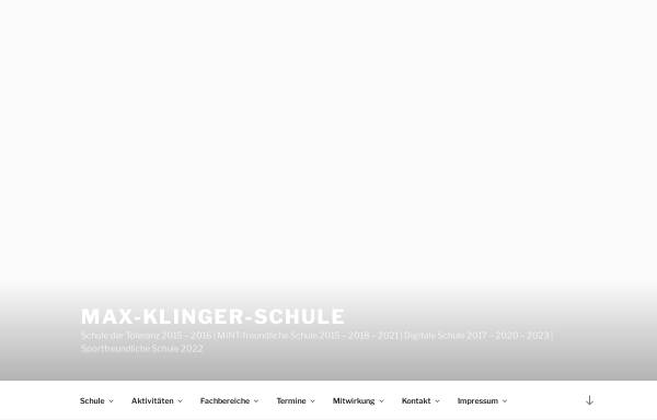 Vorschau von www.klingerschule.de, Max-Klinger-Schule