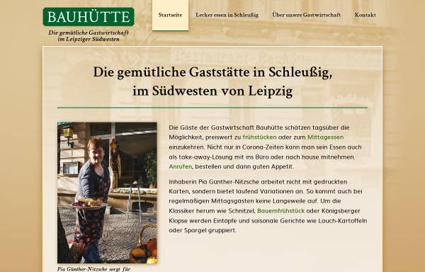 Vorschau von www.bauhuette-gastwirtschaft.de, Gastwirtschaft Bauhütte