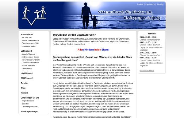 Vorschau von www.vafk-leipzig.de, Väteraufbruch für Kinder e.V. - VafK Leipzig