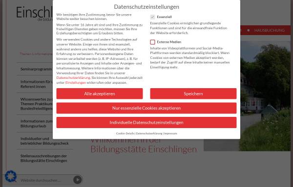 Vorschau von www.einschlingen.de, Tagungshaus und Bildungsstätte Einschlingen