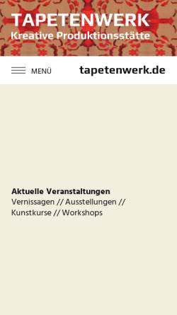 Vorschau der mobilen Webseite www.tapetenwerk.de, Tapetenwerk