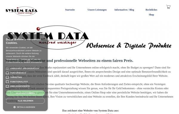 Vorschau von www.system-data.eu, System-Data - Webdesign, Digitale Produkte u.v.m.