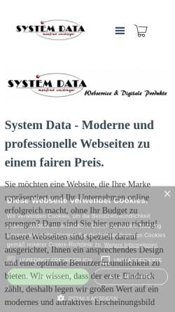 Vorschau der mobilen Webseite www.system-data.eu, System-Data - Webdesign, Digitale Produkte u.v.m.