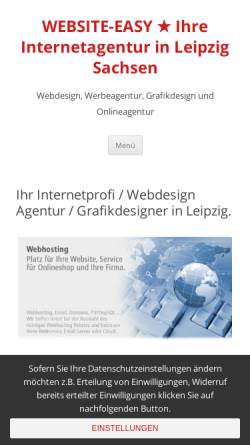 Vorschau der mobilen Webseite www.website-easy.de, Website Easy - Webdesign und Internetagentur Leipzig
