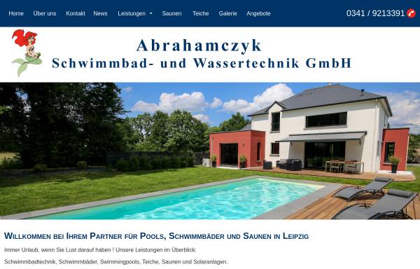 Vorschau von abrahamczyk.com, Schwimmbad- und Wassertechnik