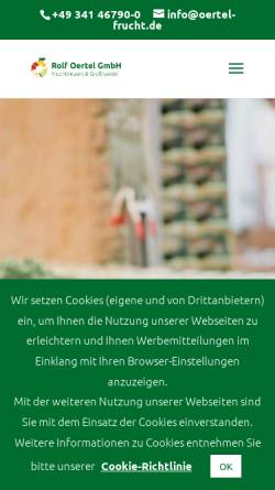Vorschau der mobilen Webseite oertel-frucht.de, Rolf Oertel GmbH
