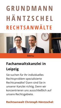 Vorschau der mobilen Webseite www.hgra.de, Grundmann Häntzschel Rechtsanwälte