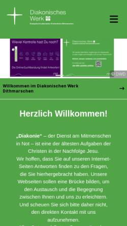 Vorschau der mobilen Webseite dw-dith.de, Diakonisches Werk Dithmarschen