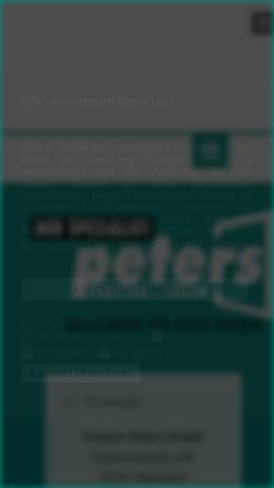Vorschau der mobilen Webseite www.fenster-peters.de, Fenster-Peters GmbH