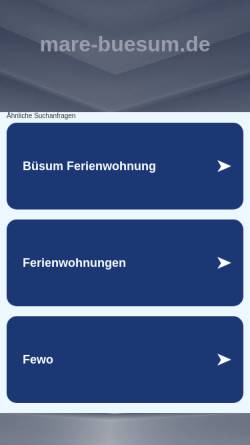 Vorschau der mobilen Webseite www.mare-buesum.de, Mare Büsum